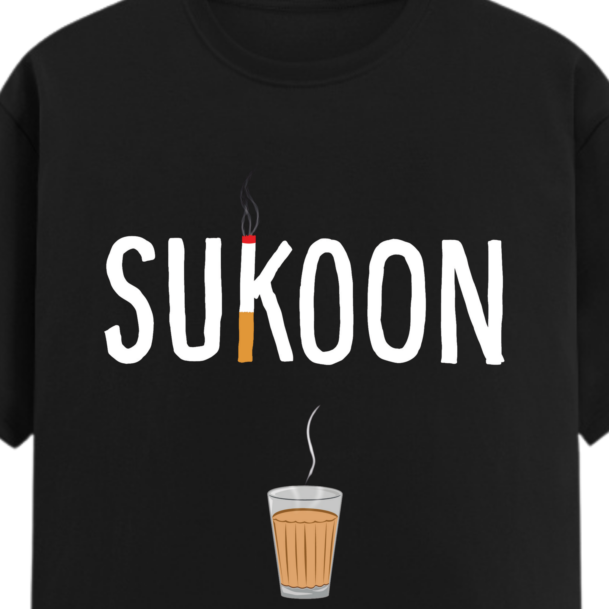 Sukoon Chai Sutta| Unisex Cotton Graphic T-Shirt