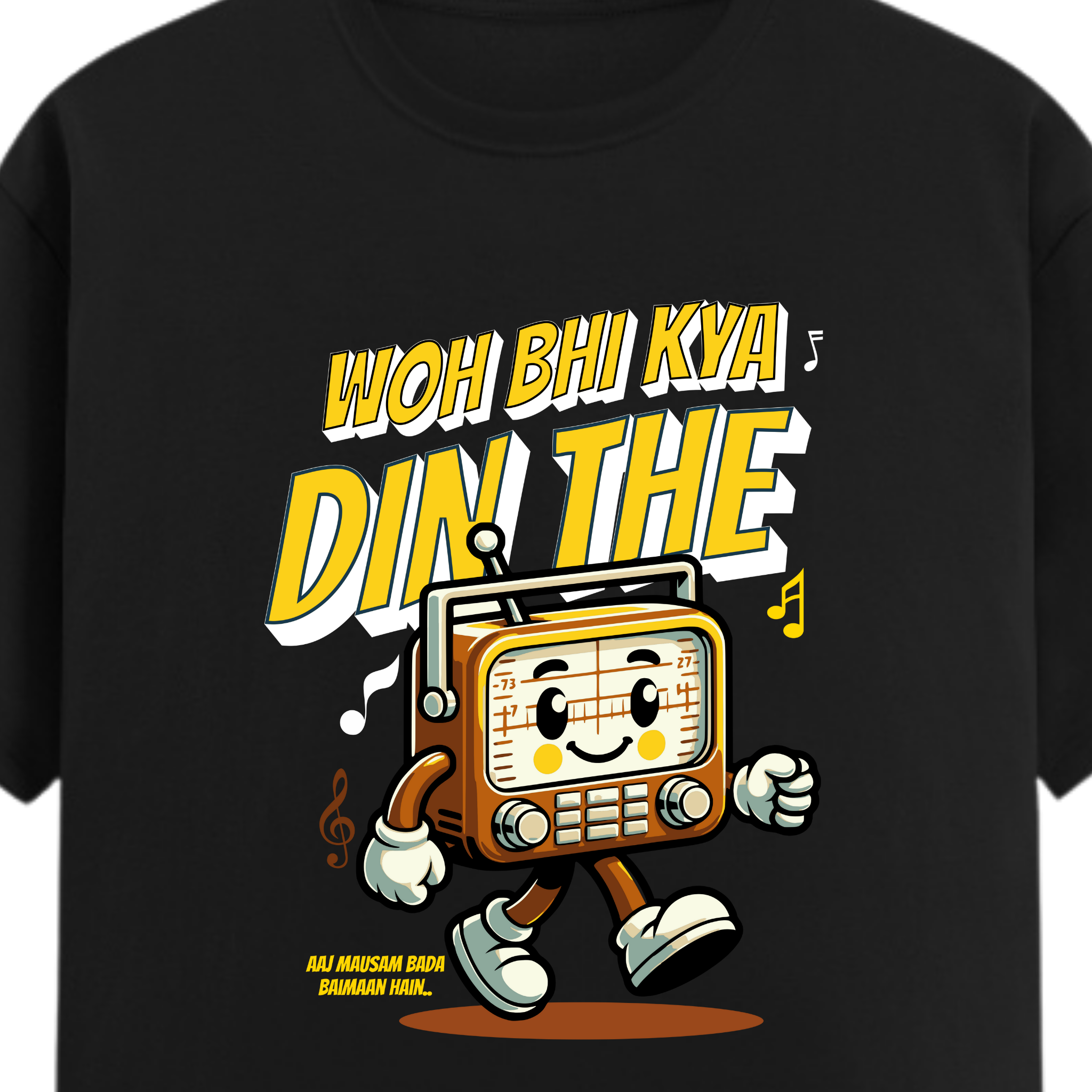 Woh Bhi Kya Din The | Unisex Cotton Typograpgy T-Shirt