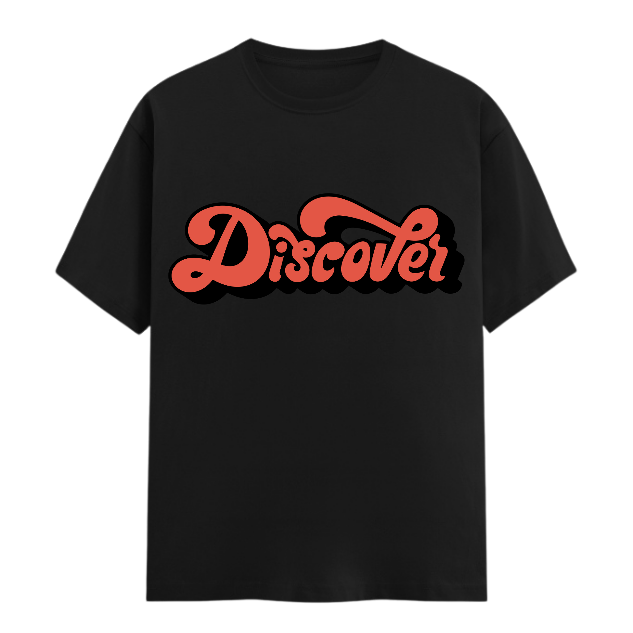 Discover | Unisex Cotton Typography T-Shirt