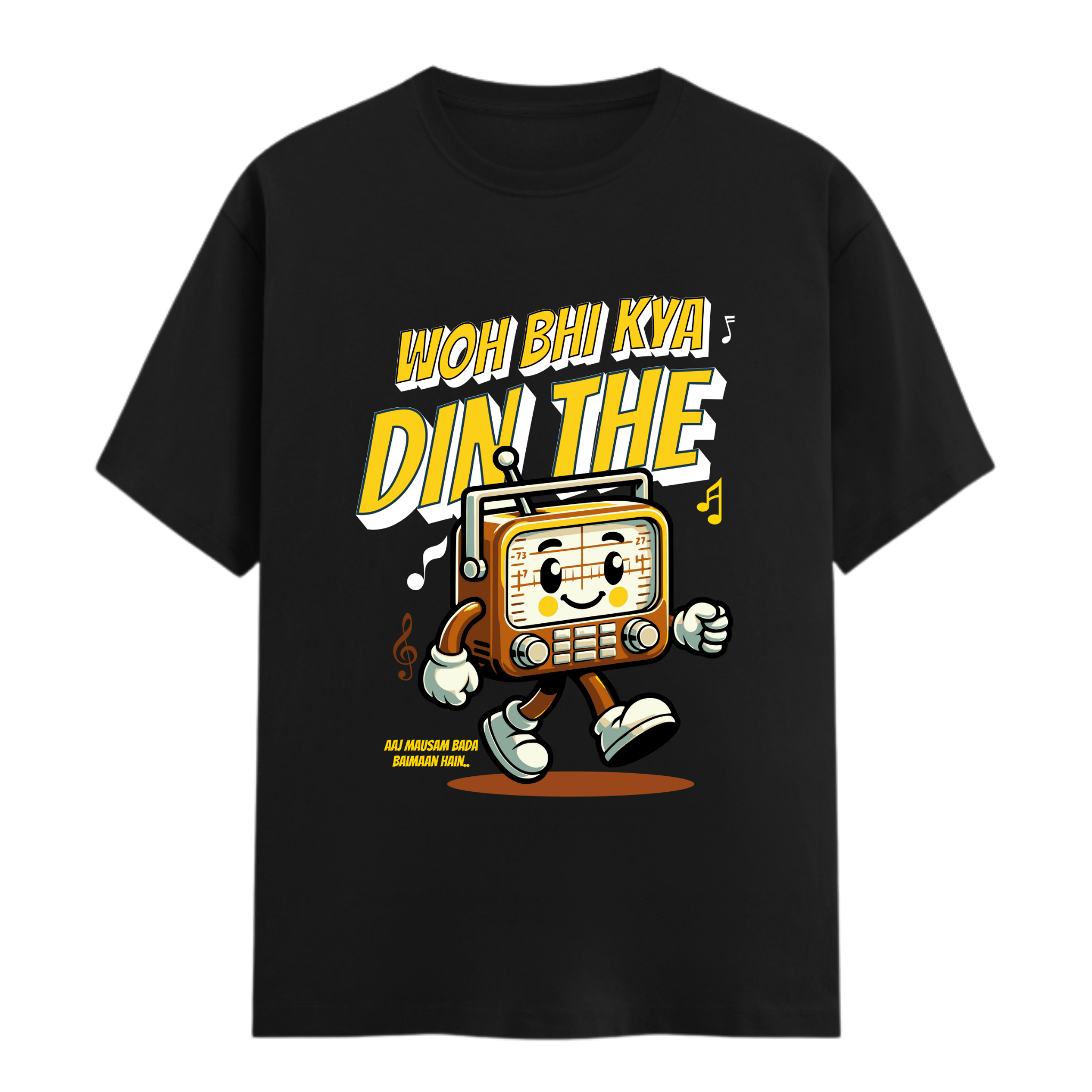 Woh Bhi Kya Din The | Unisex Cotton Typograpgy T-Shirt