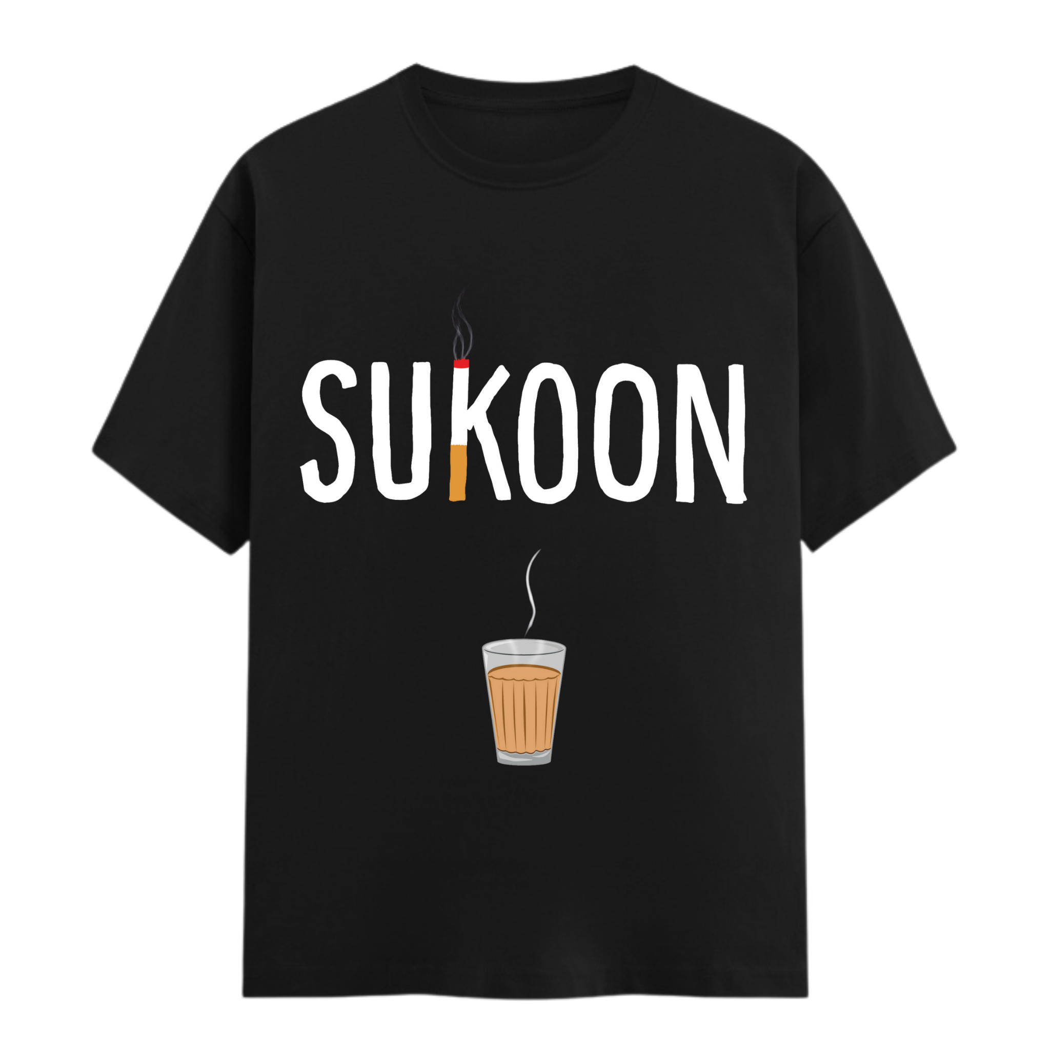 Sukoon Chai Sutta| Unisex Cotton Graphic T-Shirt