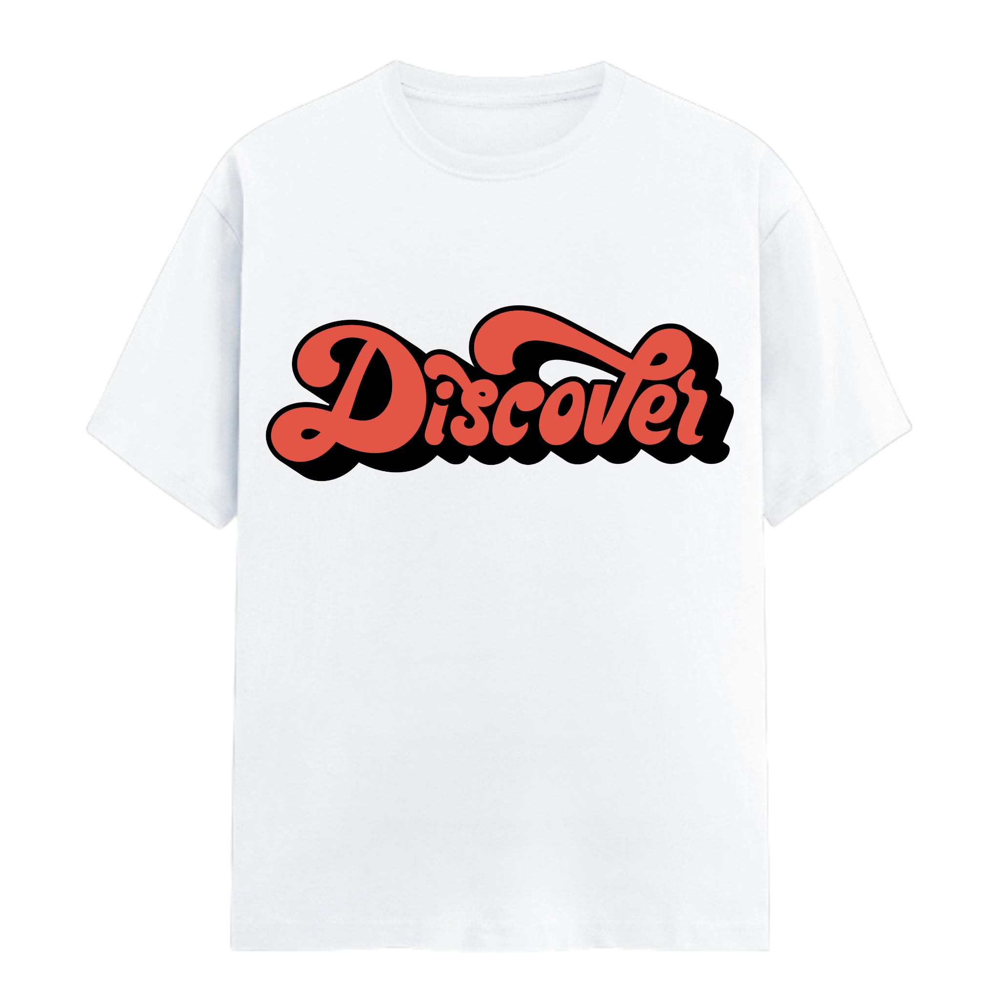 Discover | Unisex Cotton Typography T-Shirt