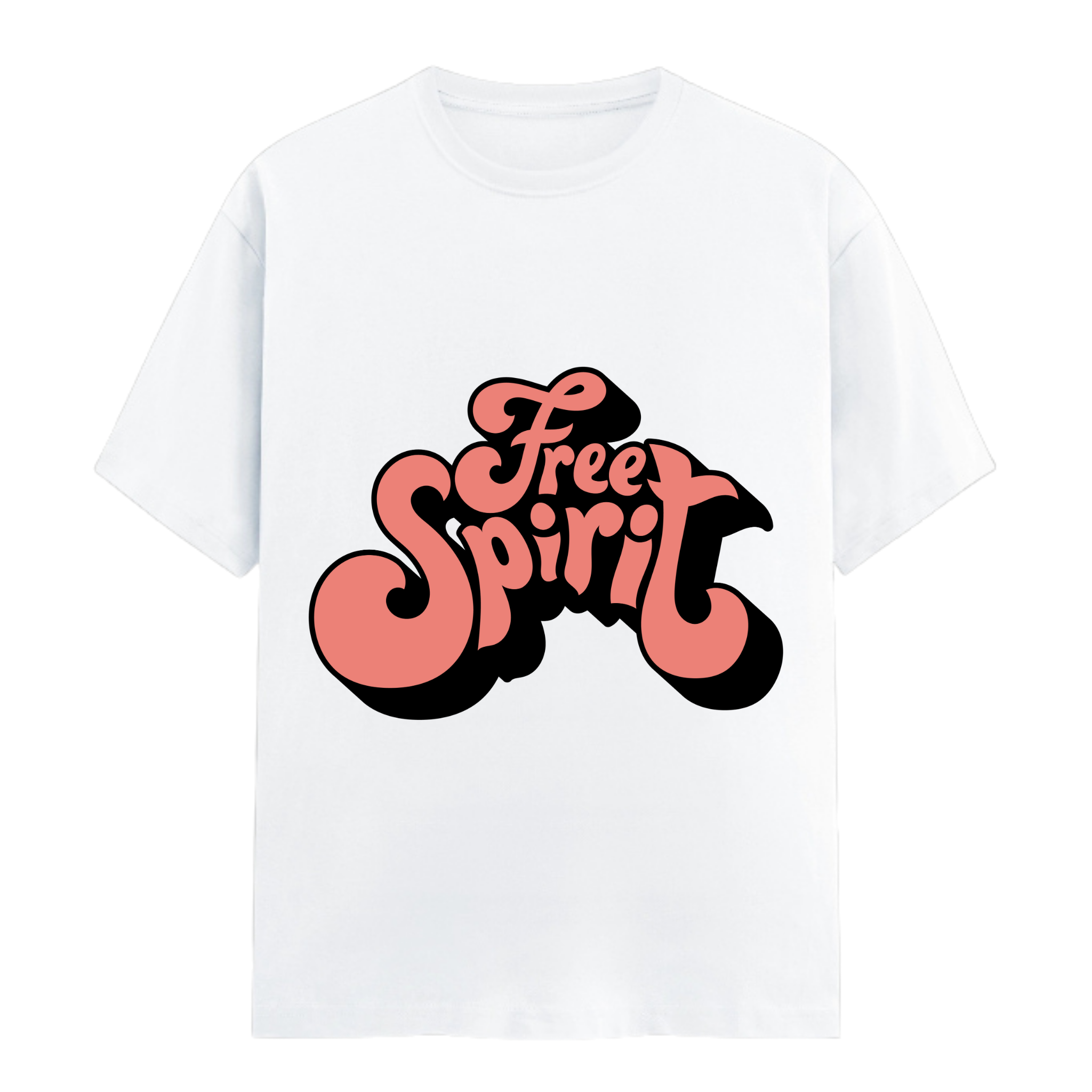 Free Spirit | Unisex Cotton Typography T-Shirt