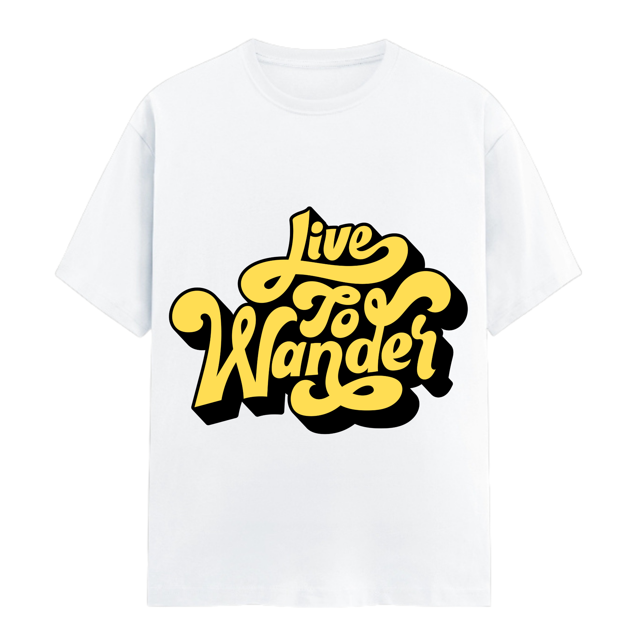 Live To Wander |Unisex Cotton Typography T-Shirt