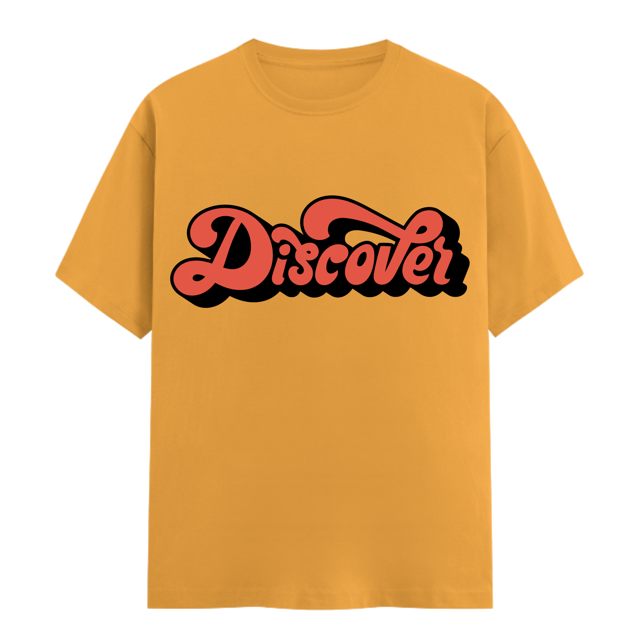 Discover | Unisex Cotton Typography T-Shirt