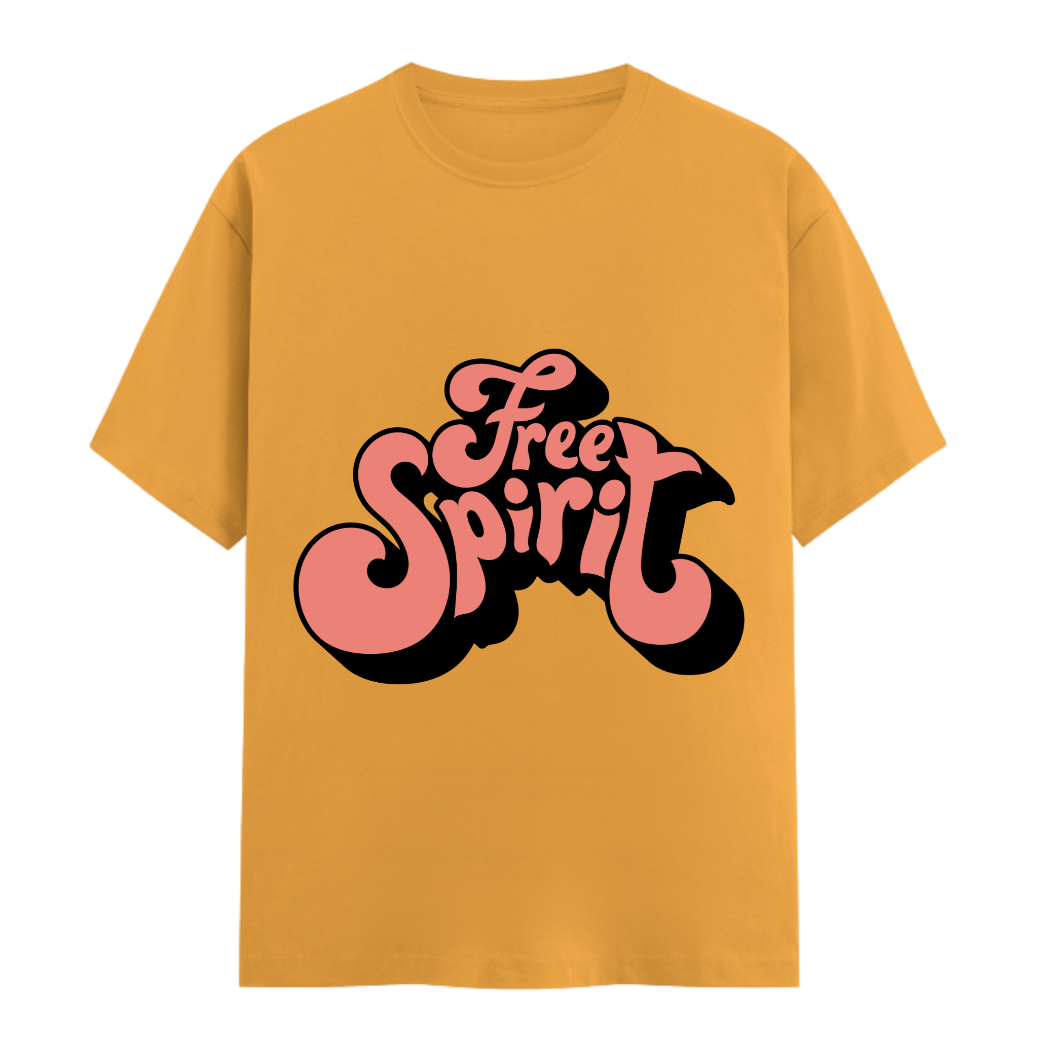 Free Spirit | Unisex Cotton Typography T-Shirt
