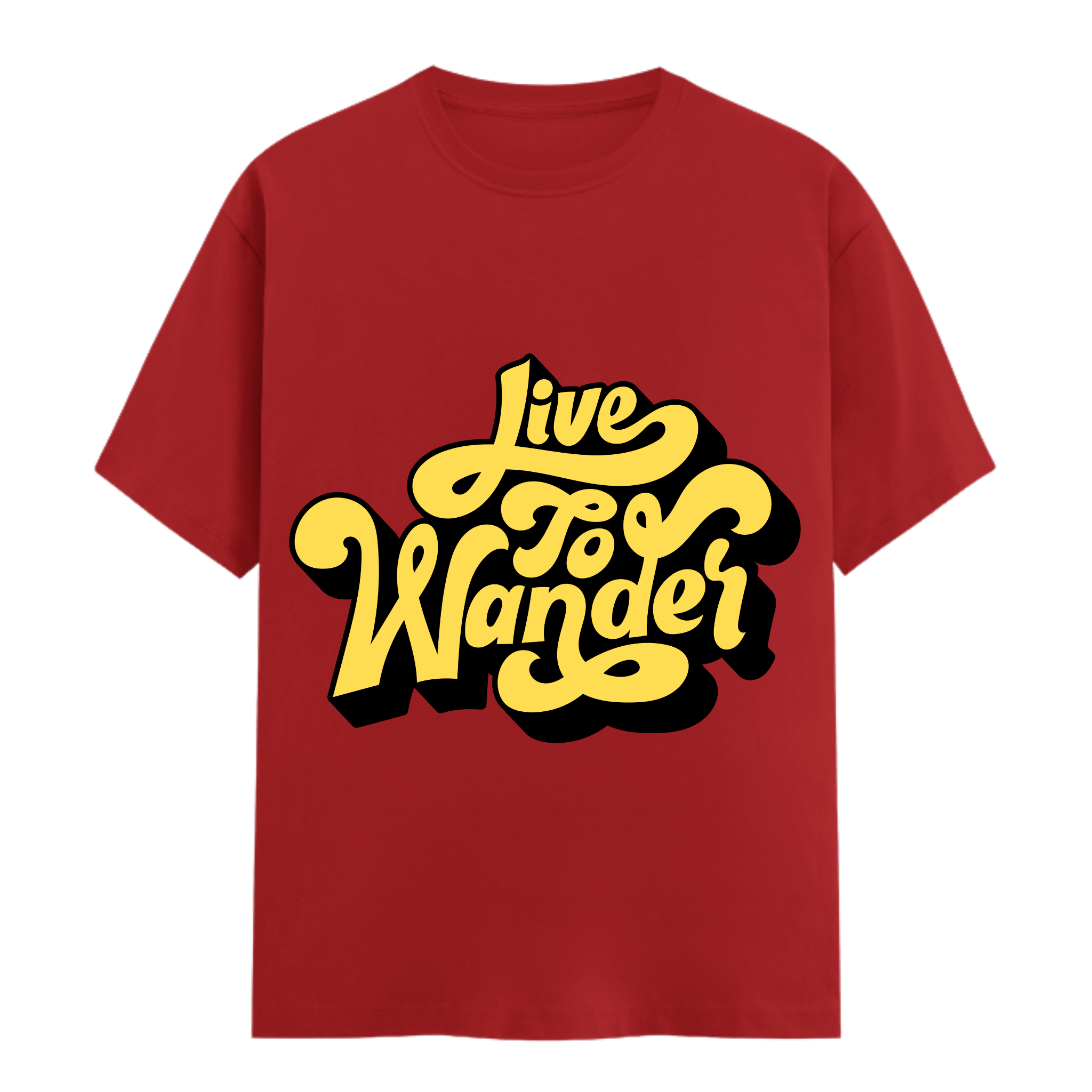 Live To Wander |Unisex Cotton Typography T-Shirt