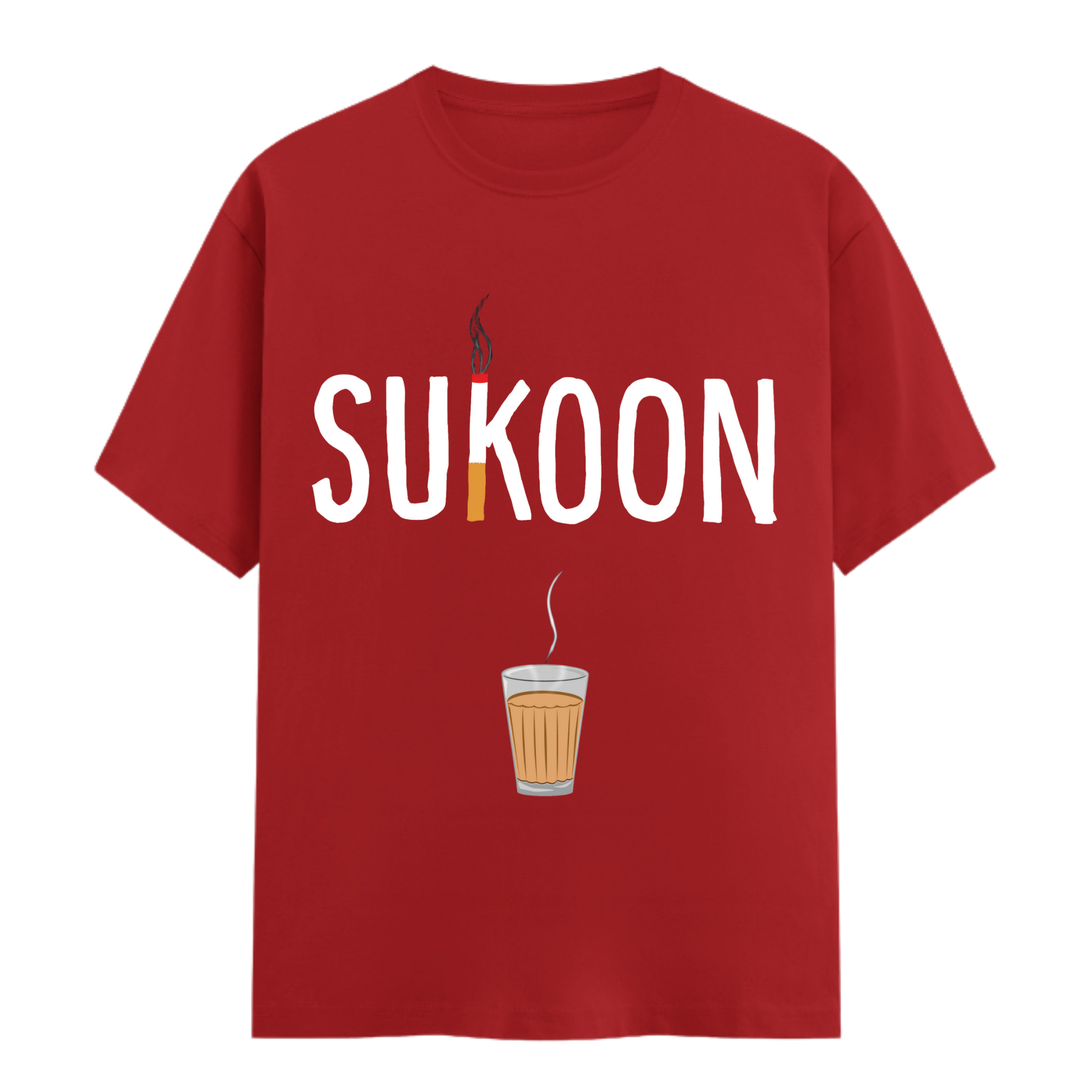 Sukoon Chai Sutta| Unisex Cotton Graphic T-Shirt