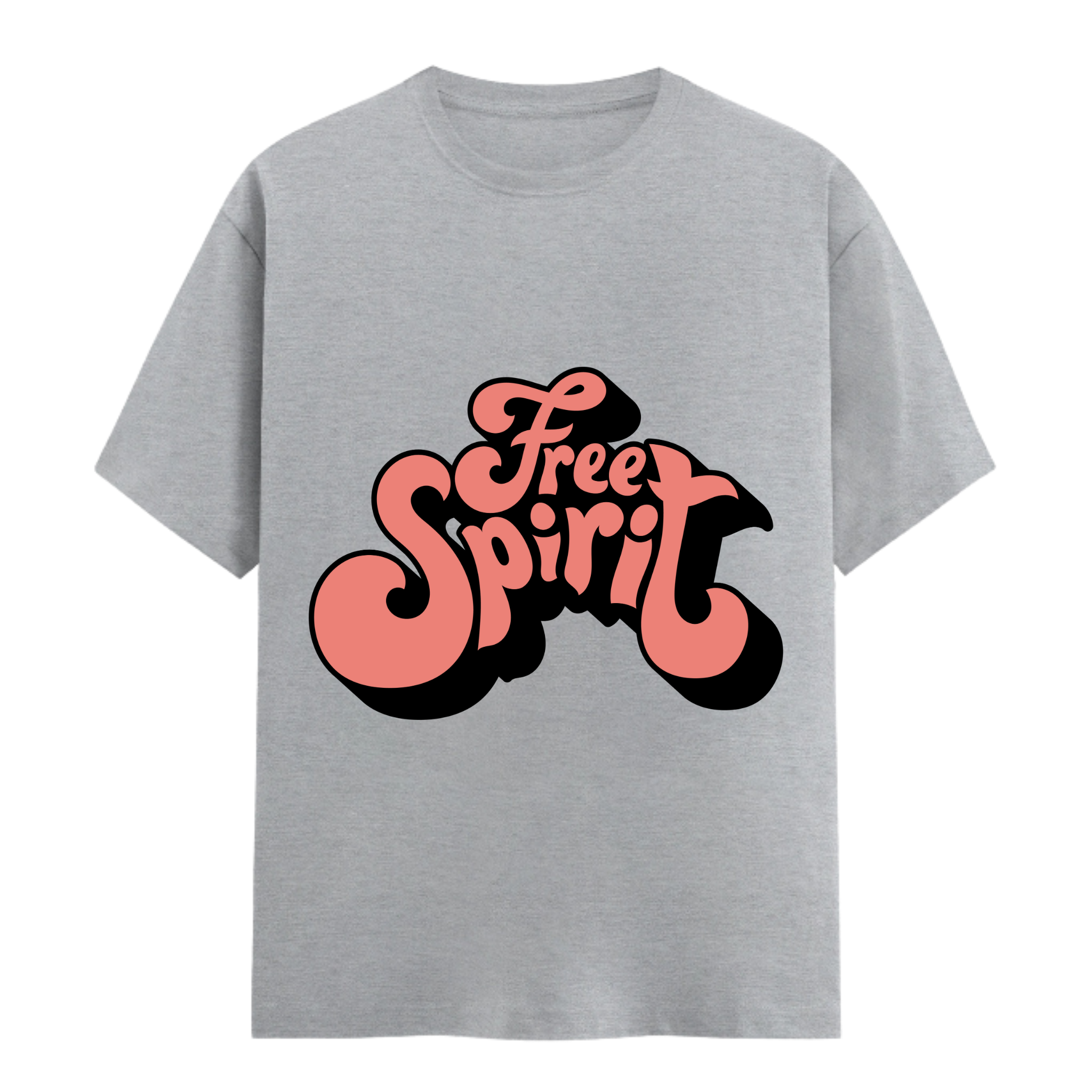 Free Spirit | Unisex Cotton Typography T-Shirt