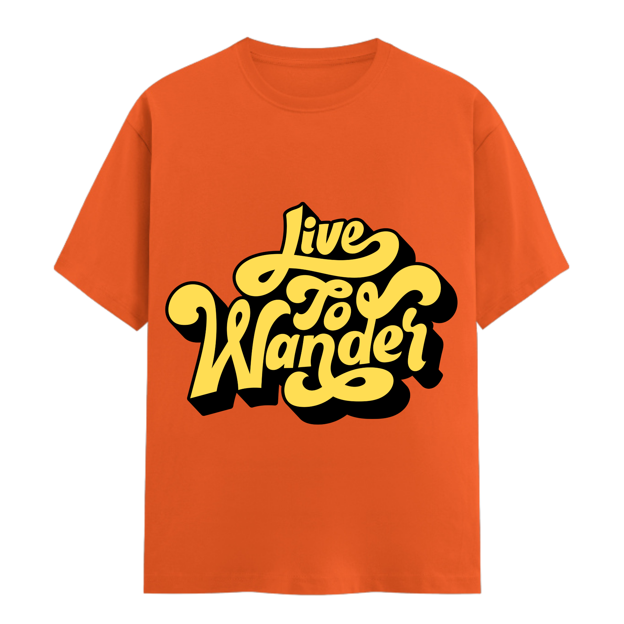 Live To Wander |Unisex Cotton Typography T-Shirt