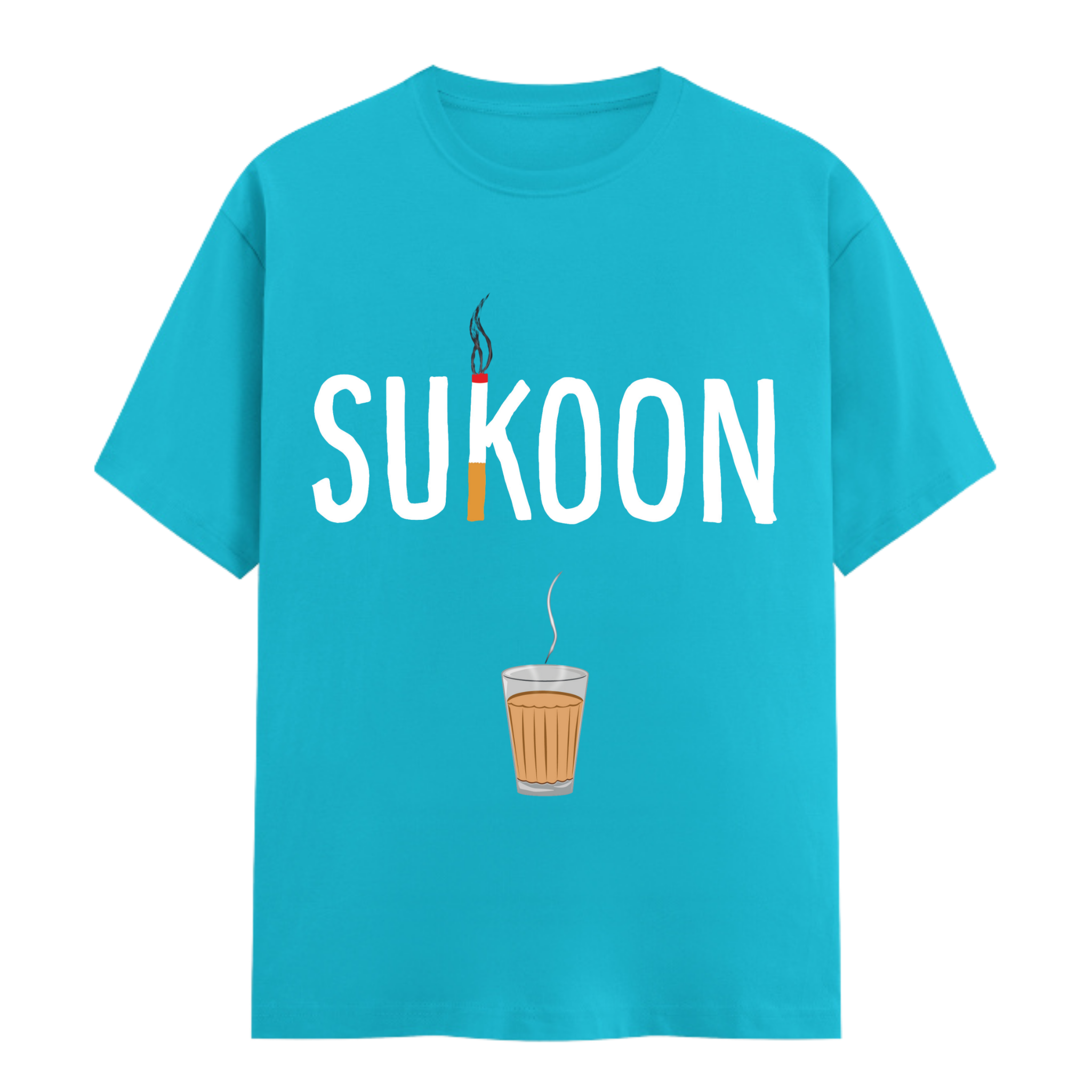 Sukoon Chai Sutta| Unisex Cotton Graphic T-Shirt