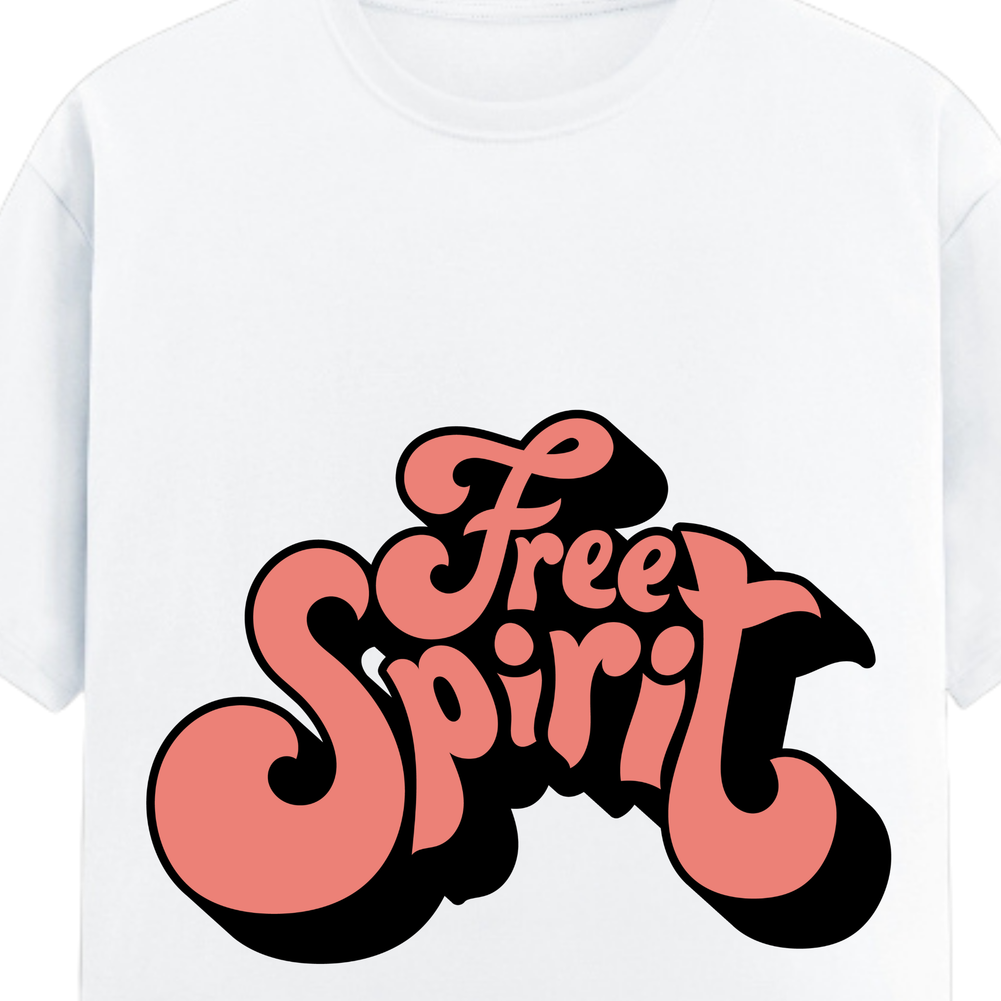 Free Spirit | Unisex Cotton Typography T-Shirt
