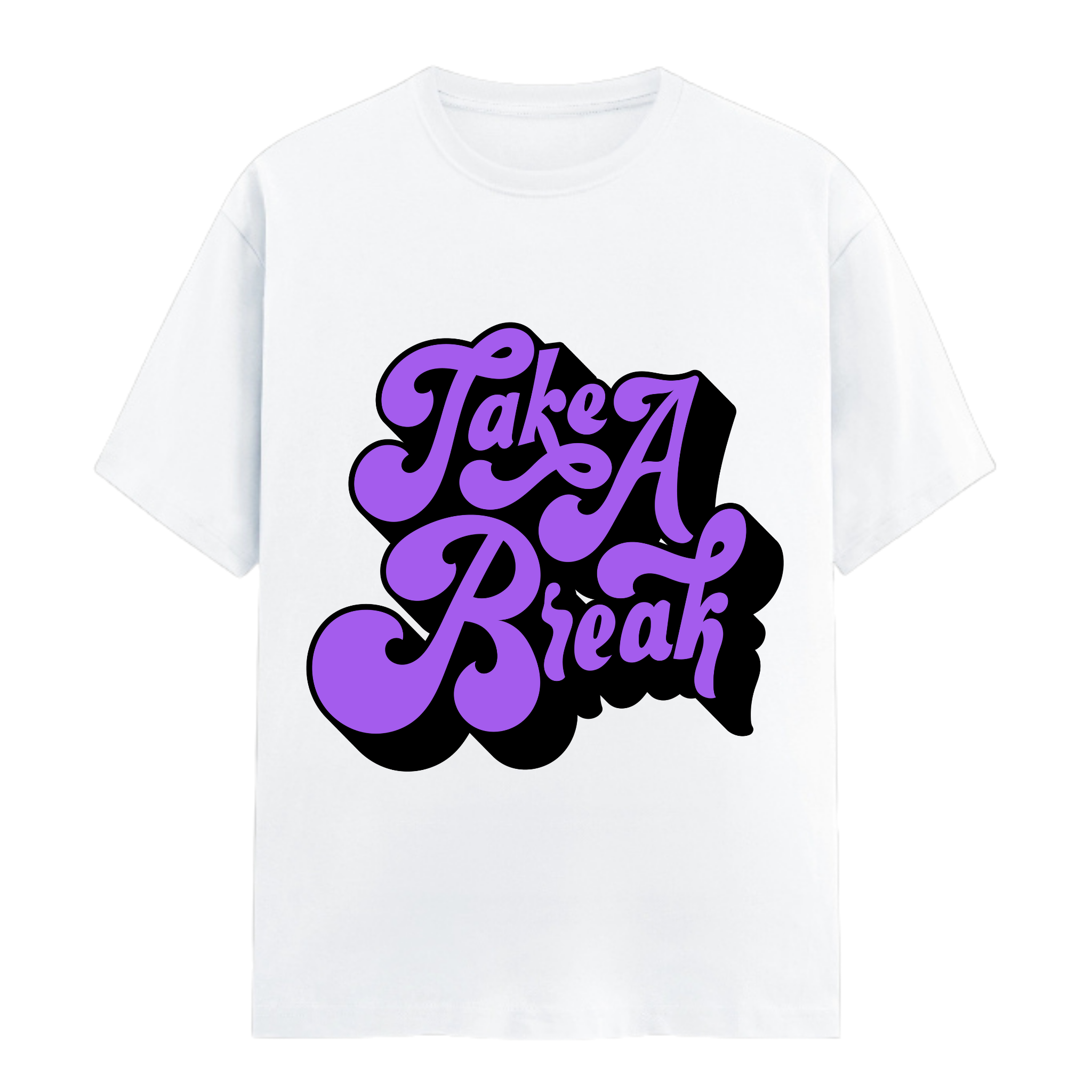 Take A Break|Unisex Cotton Typography T-Shirt