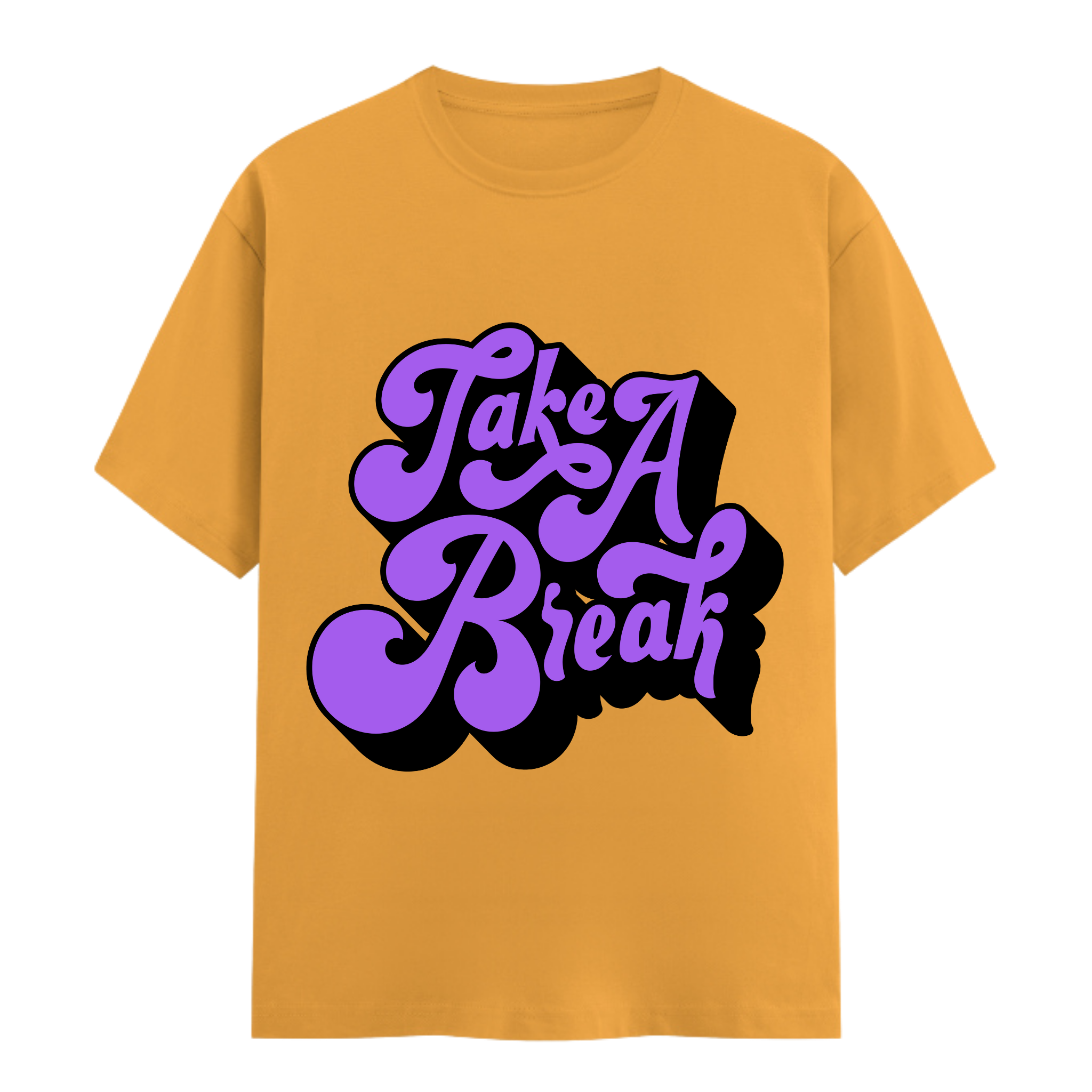 Take A Break|Unisex Cotton Typography T-Shirt