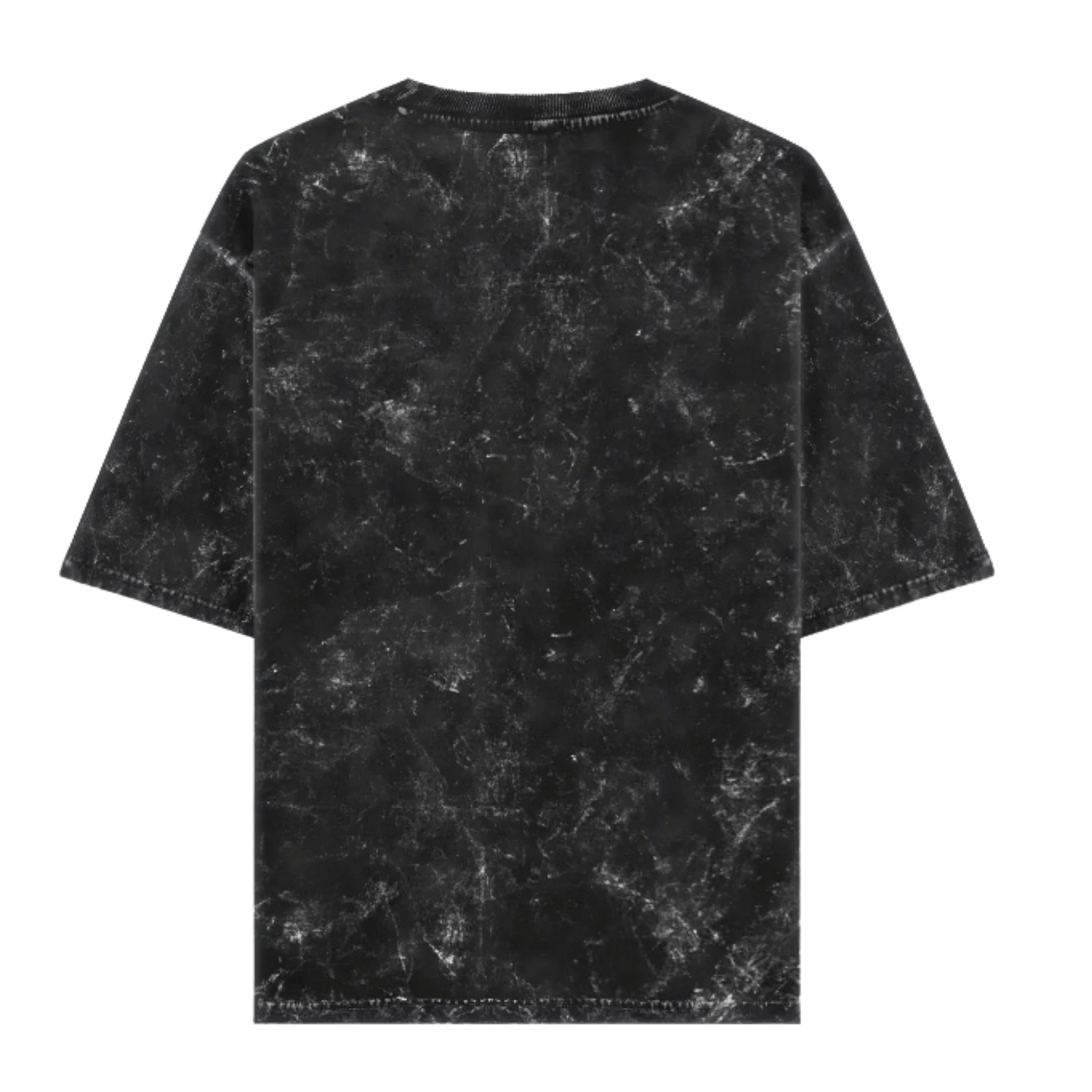 Vintage Oversized Black Tee | 240 GSM Acid Wash | IVORY LABEL