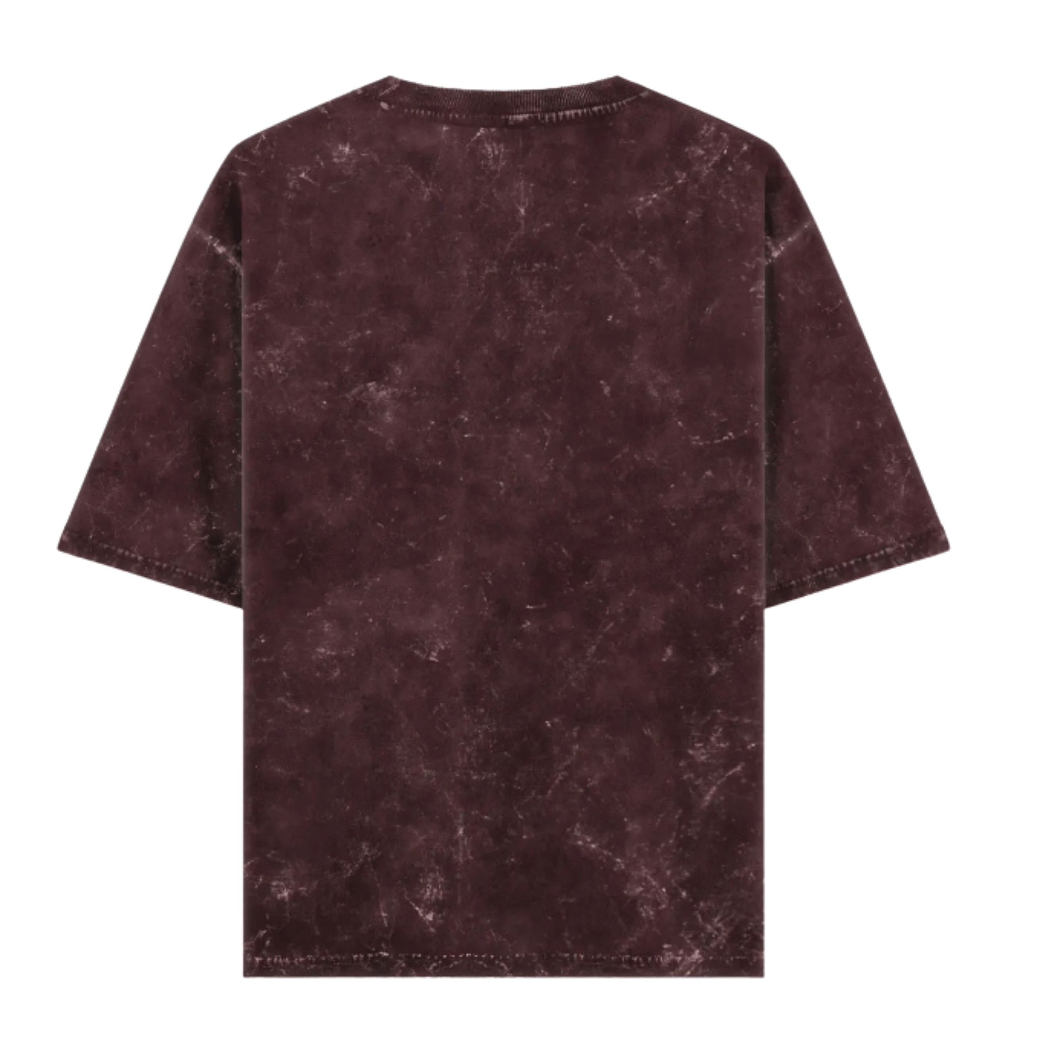 Vintage Oversized Maroon Tee | 240 GSM Acid Wash | IVORY LABEL